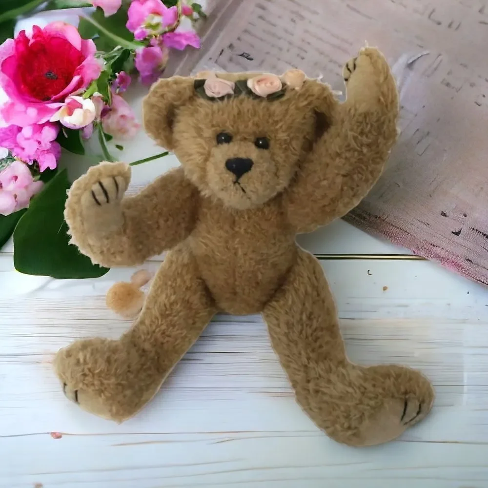 Ty Attic Treasure Eve Teddy Bear Plush Vtg 1993 #6106 Stuffed Animals Flowers.‎